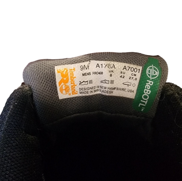 Timberland PRO steel alloy toed work boots | black & gray | Men's 9 medium - Picture 9 of 12
